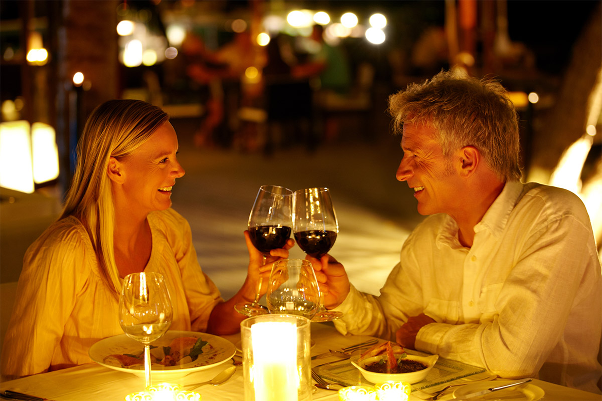 Couple Dining Enjoying Retirement